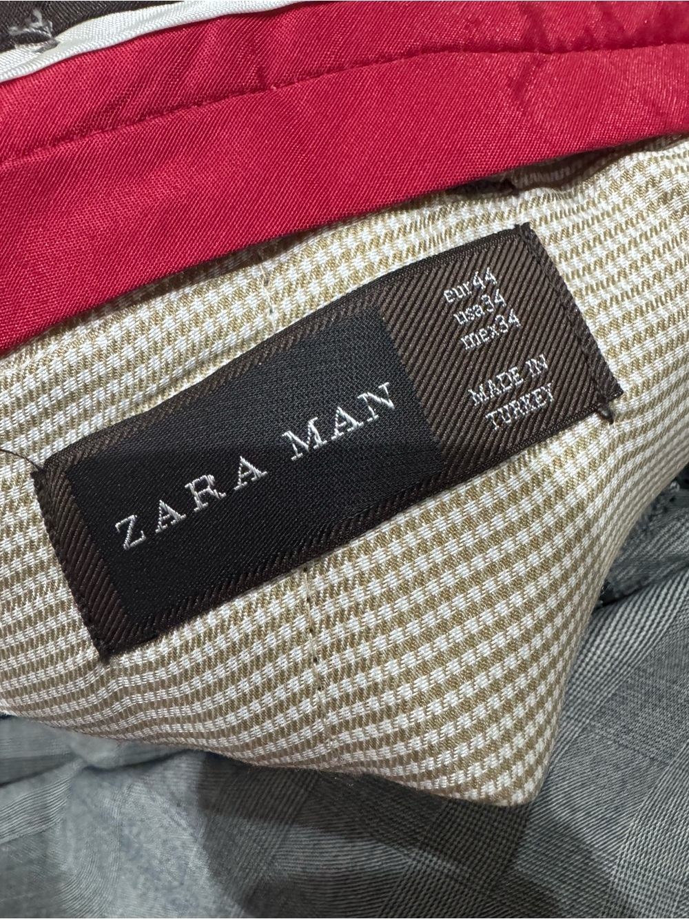 Zara Gray Men's Dress Pants with Subtle Texture